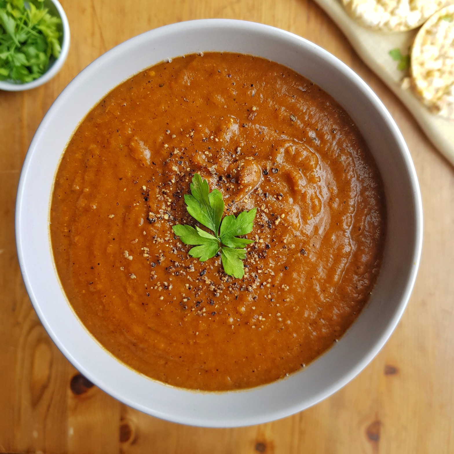 Lentil and red pepper soup recipe by FitFreshBites